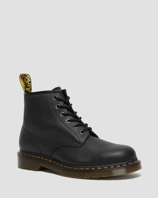 Dr Martens 101 Leder Stiefeletten Damen Schwarz | ZIT-258703