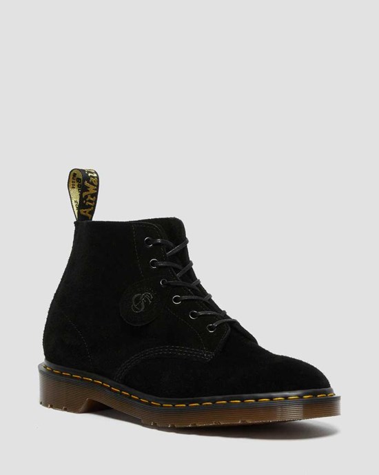 Dr Martens 101 Wildleder Schnürstiefel Damen Schwarz | CTA-146893