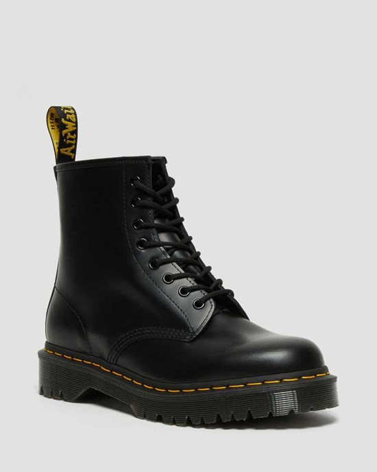 Dr Martens 1460 Bex Smooth Leder Schnürstiefel Herren Schwarz | HUJ-615840