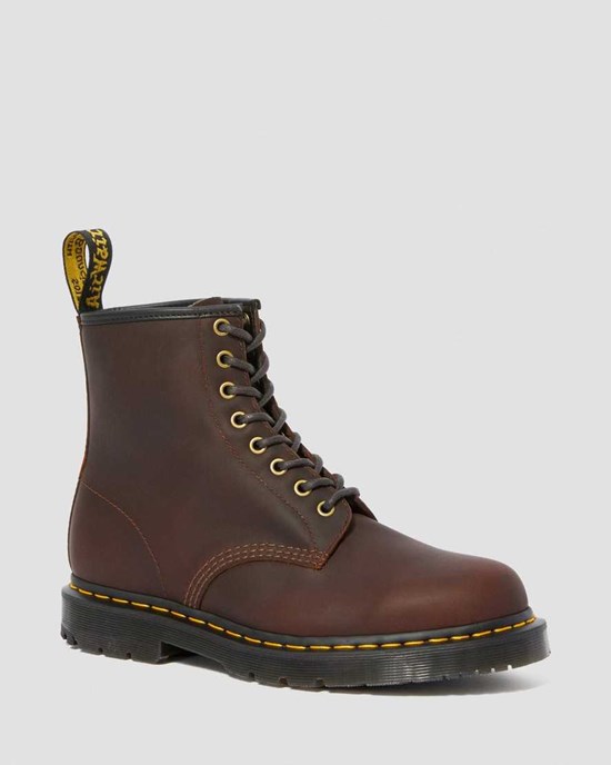 Dr Martens 1460 DM's Wintergrip Schnürstiefel Herren Cocoa | DQU-542683