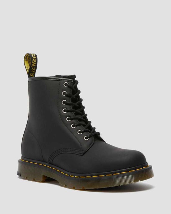 Dr Martens 1460 DM's Wintergrip Schnürstiefel Herren Schwarz | KYX-217946