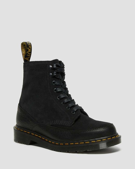 Dr Martens 1460 Guard Made in England Leder Stiefeletten Herren Schwarz | EHO-173068