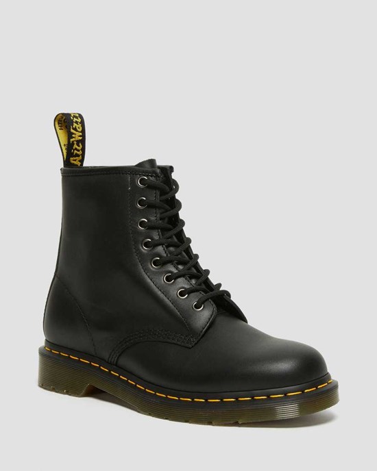 Dr Martens 1460 Nappa Leder Schnürstiefel Damen Schwarz | HJU-583602