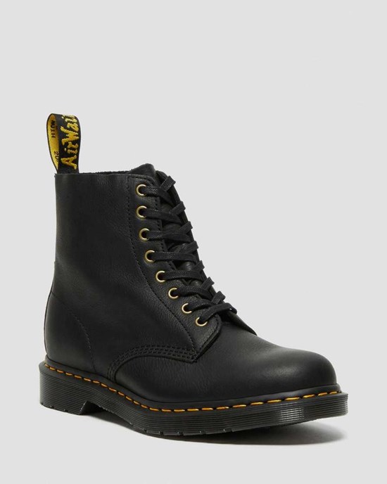 Dr Martens 1460 Pascal Ambassador Leder Schnürstiefel Damen Schwarz | MDQ-270438