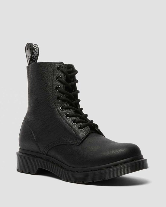 Dr Martens 1460 Pascal Mono Schnürstiefel Damen Schwarz | HJZ-290648