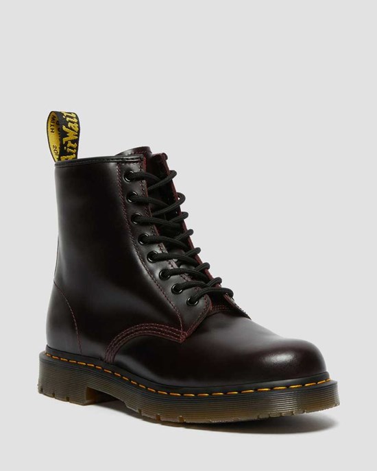 Dr Martens 1460 Slip Resistant Atlas Leder Schnürstiefel Damen Oxblood | THZ-849301