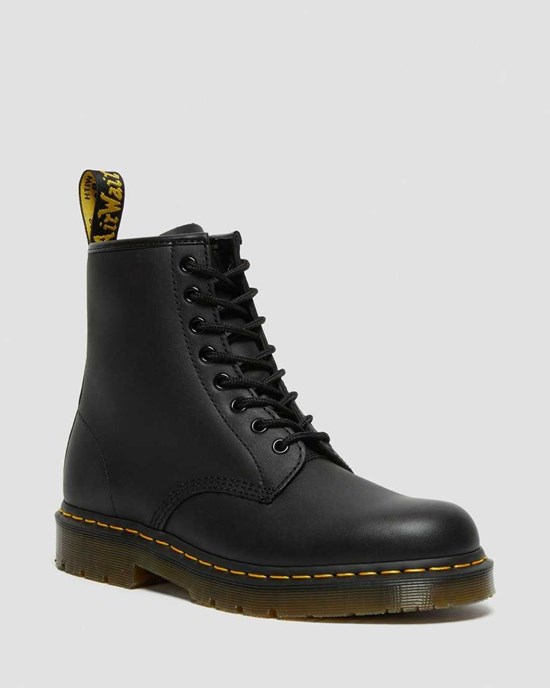 Dr Martens 1460 Slip Resistant Leder Schnürstiefel Herren Schwarz | FAM-260375