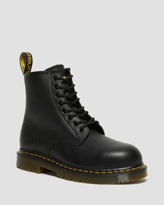 Dr Martens 1460 Slip Resistant Steel Kappe Schnürstiefel Herren Schwarz | IFR-602451