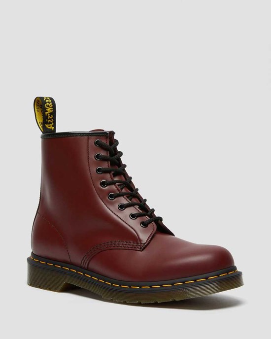 Dr Martens 1460 Smooth Leder Stiefeletten Damen Rot | DPK-867203