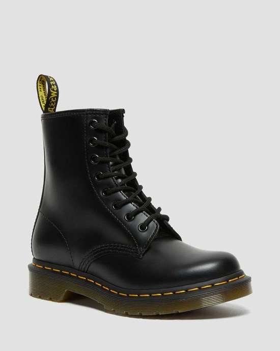 Dr Martens 1460 Smooth Leder Stiefeletten Damen Schwarz | YLN-143096