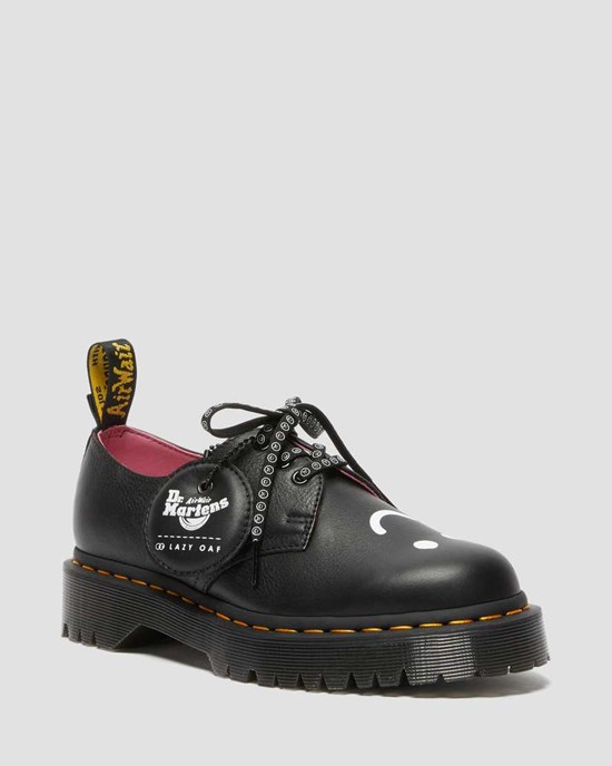 Dr Martens 1461 Bex Lazy Oaf Leder Oxfords Schuhe Damen Schwarz | XLK-834219