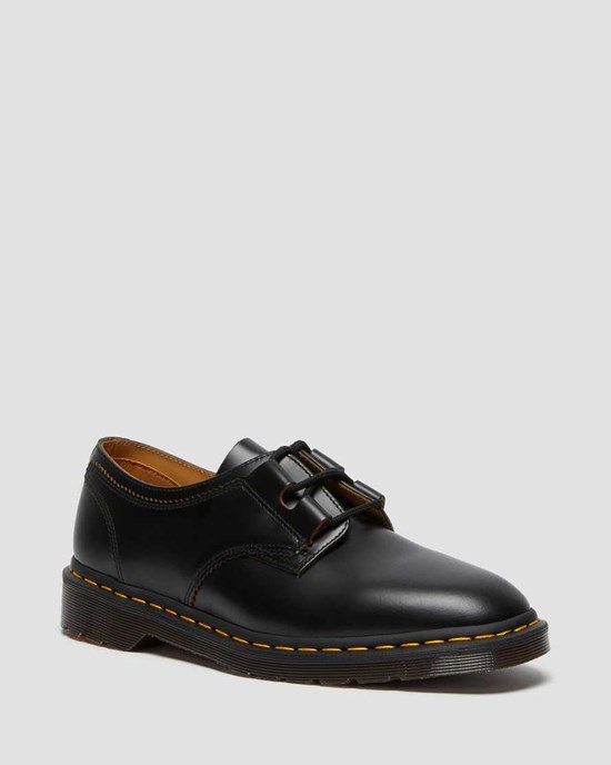 Dr Martens 1461 Ghillie Leder Oxfords Schuhe Damen Schwarz | VMP-263745