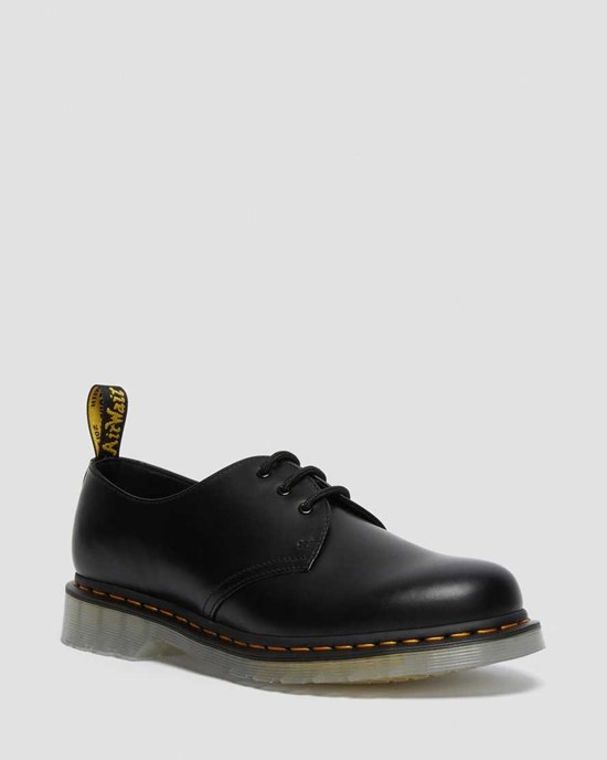 Dr Martens 1461 Iced Smooth Leder Oxfords Schuhe Damen Schwarz | BWY-125094