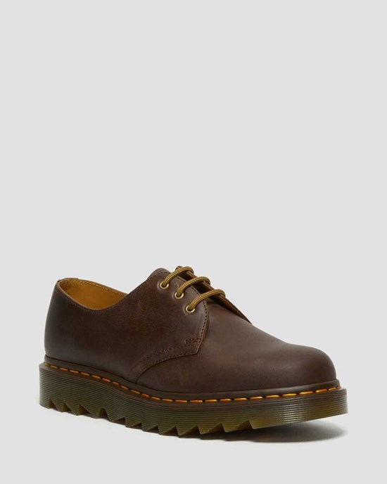 Dr Martens 1461 Ziggy Leder Oxfords Schuhe Herren Dunkelbraun | DWM-095817