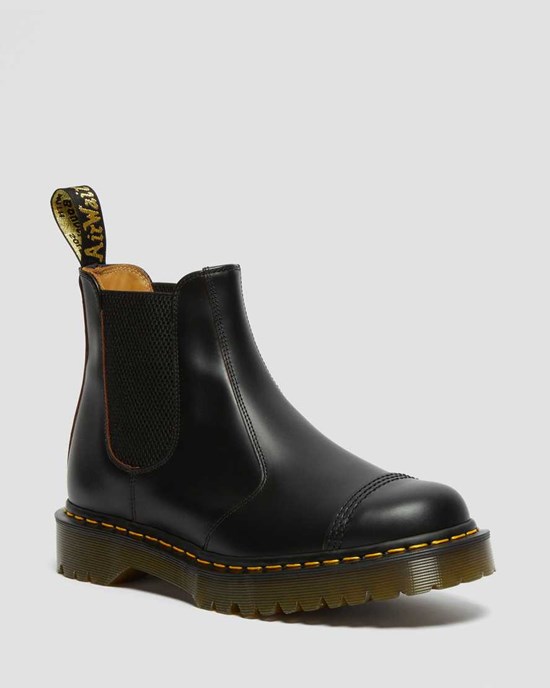 Dr Martens 2976 Bex Made in England Kappe Cap Stiefeletten Damen Schwarz | CHI-041729