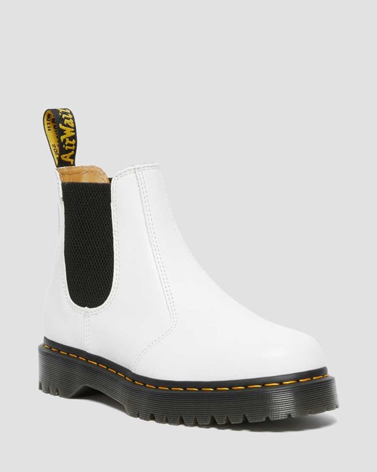 Dr Martens 2976 Bex Smooth Leder Stiefeletten Herren Weiß | CMI-245730