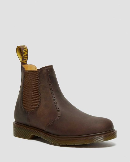 Dr Martens 2976 Crazy Horse Leder Chelsea Stiefel Damen Braun | NVH-106438