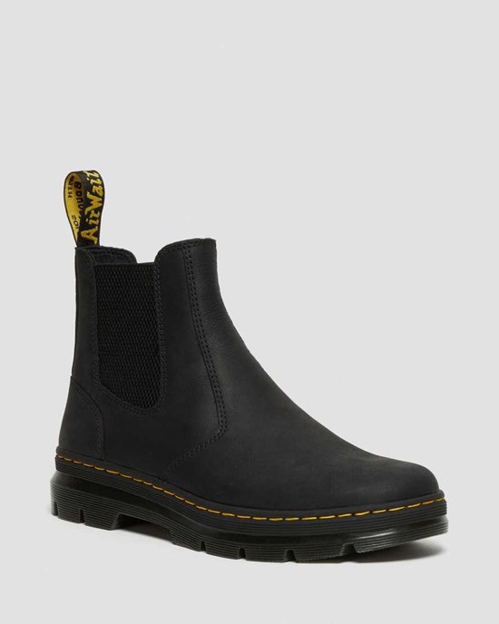 Dr Martens 2976 Leder Lässige Stiefeletten Herren Schwarz | RJK-534271