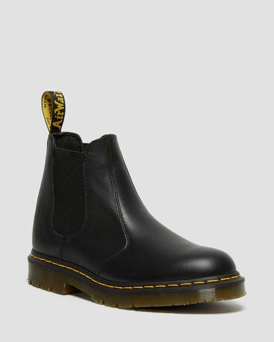 Dr Martens 2976 Slip Resistant Leder Chelsea Stiefel Herren Schwarz | KVU-719465