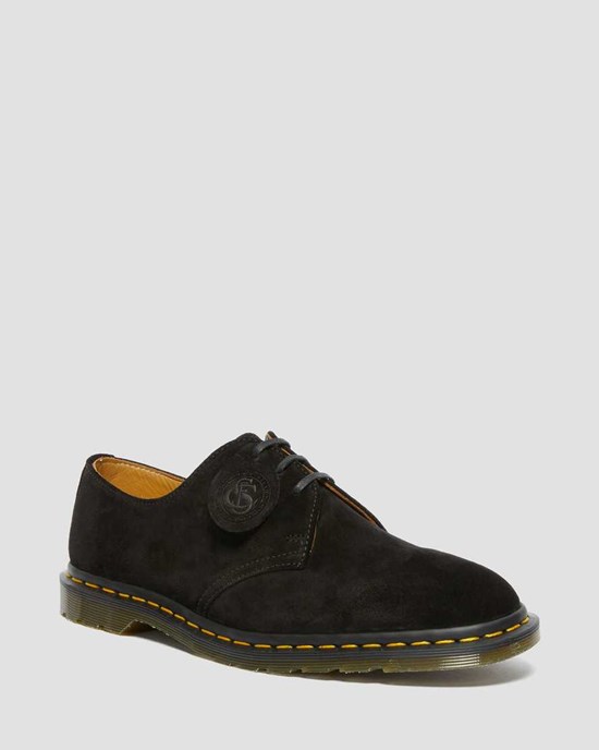 Dr Martens Archie II Made in England Wildleder Oxfords Schuhe Herren Schwarz | ZTA-249650