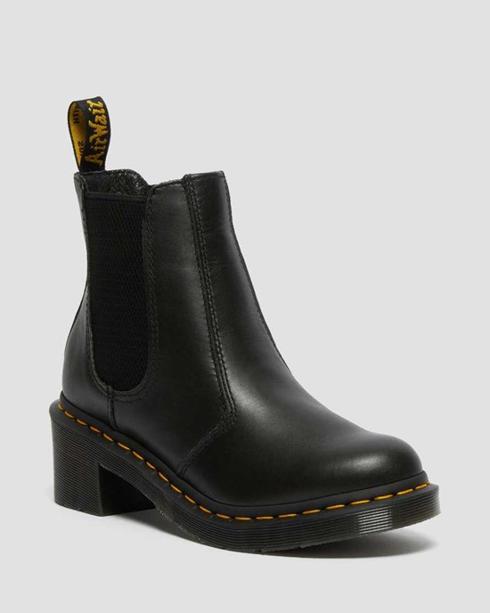 Dr Martens Cadence Leder Stiefeletten Damen Schwarz | CUB-350246