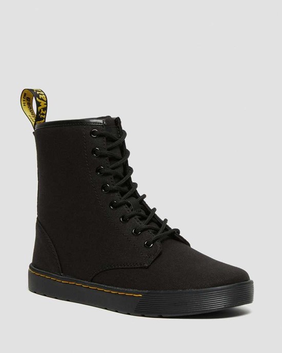 Dr Martens Cairo Canvas Boots Damen Schwarz | SQE-157892