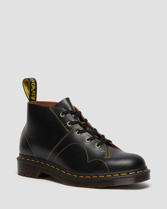 Dr Martens Church Vintage Monkey Stiefeletten Damen Schwarz | OHF-509182