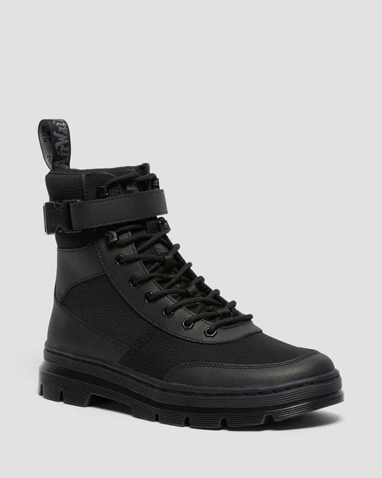 Dr Martens Combs Tech Poly Stiefeletten Herren Schwarz | ROV-098156