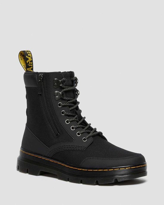 Dr Martens Combs Zip Schnürstiefel Herren Schwarz | JGF-308461