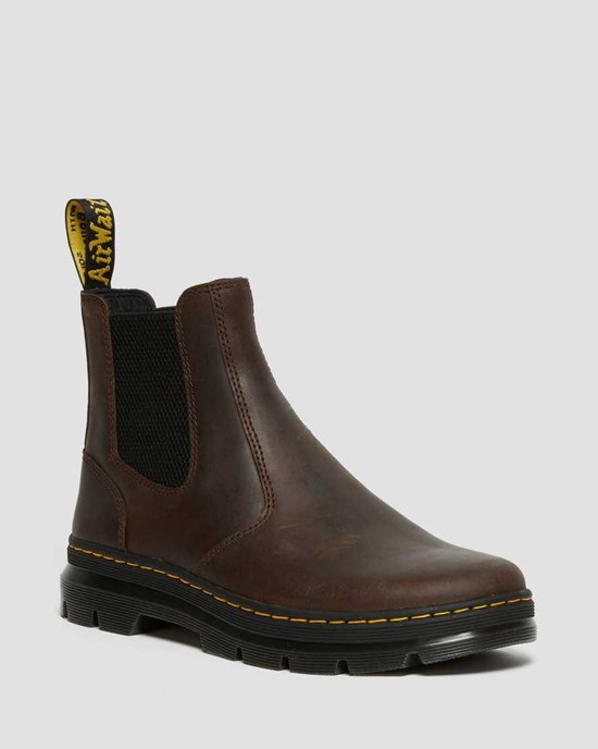 Dr Martens Embury Crazy Horse Leder Stiefeletten Damen Braun | LYN-486913