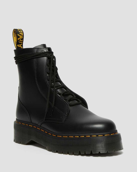 Dr Martens Jarrick Smooth Leder Schnürstiefel Damen Schwarz | RSQ-573084