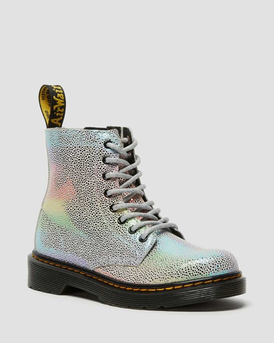 Dr Martens Junior 1460 Pascal Iridescent Schnürstiefel Kinder Multi | SWA-175649