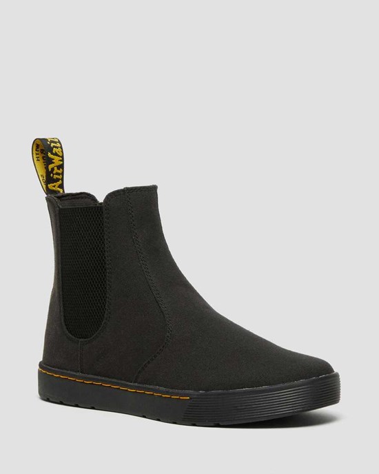 Dr Martens Tempesta Canvas Lässige Chelsea Stiefel Herren Schwarz | EQO-409368