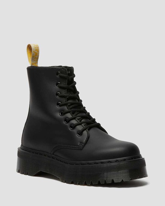 Dr Martens Vegan Jadon II Mono Schnürstiefel Damen Schwarz | WTB-014539