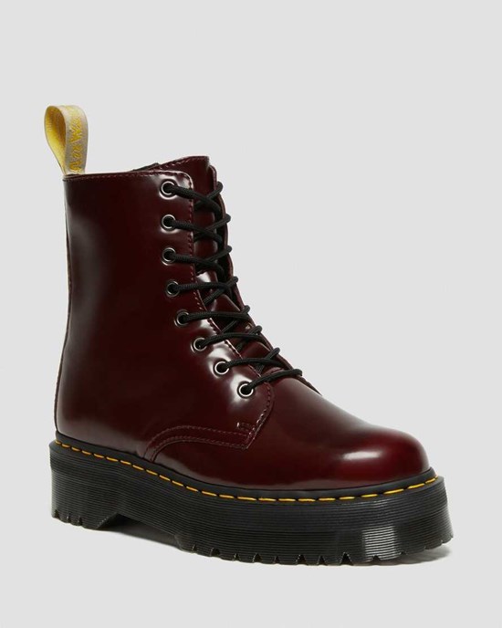 Dr Martens Vegan Jadon II Stiefeletten Herren Rot | WSF-495871