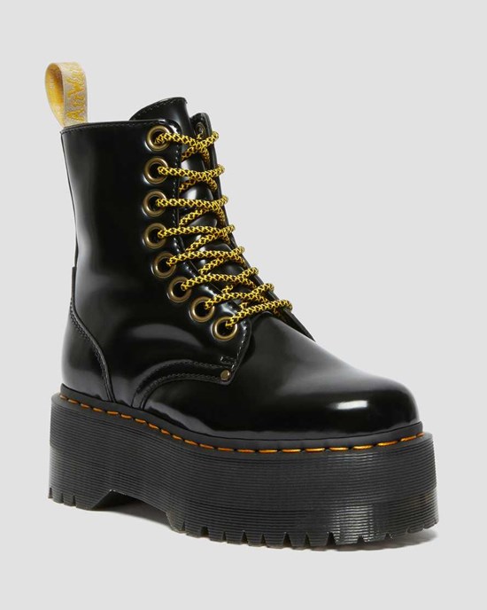 Dr Martens Vegan Jadon Max Schnürstiefel Damen Schwarz | WFV-647253