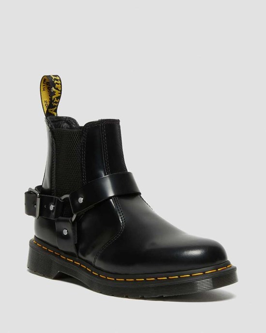 Dr Martens Wincox Smooth Leder Stiefeletten Herren Schwarz | KWJ-807314