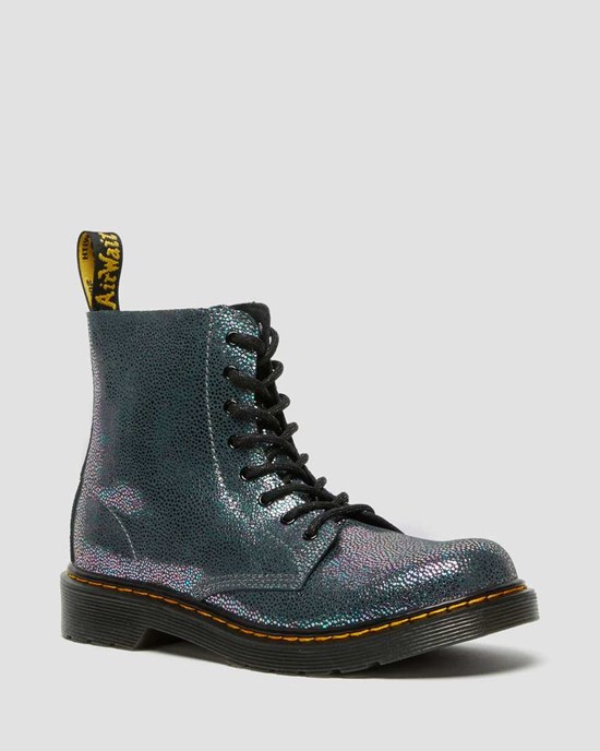 Dr Martens Youth 1460 Pascal Iridescent Schnürstiefel Kinder Metallic | PKT-387694