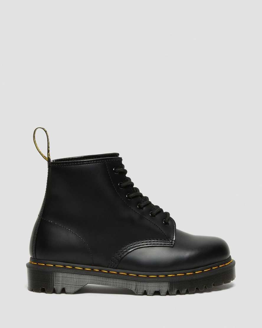 Dr Martens 101 Bex Smooth Leder Stiefeletten Damen Schwarz | QVZ-798602