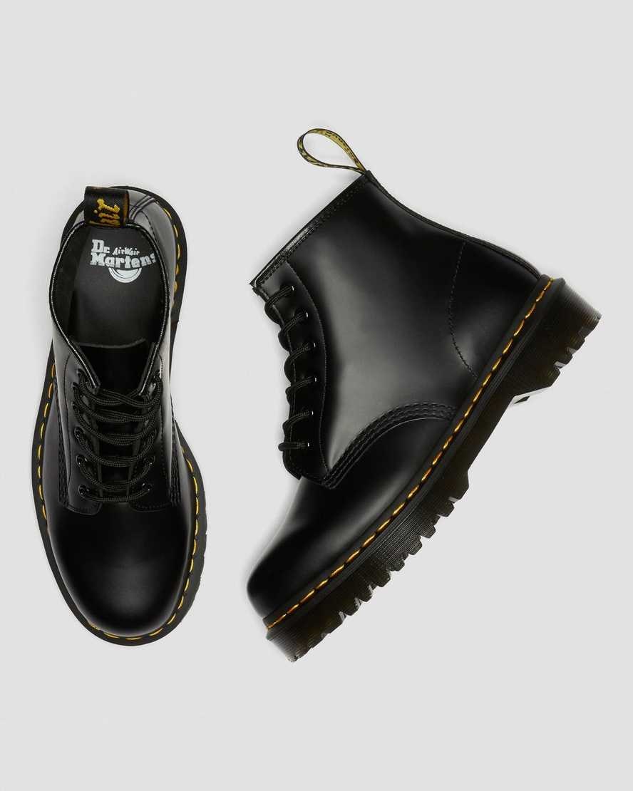 Dr Martens 101 Bex Smooth Leder Stiefeletten Damen Schwarz | QVZ-798602