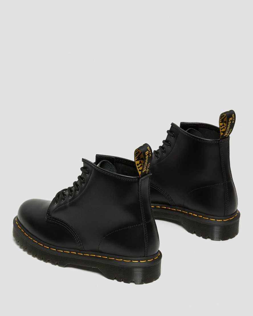 Dr Martens 101 Bex Smooth Leder Stiefeletten Damen Schwarz | QVZ-798602