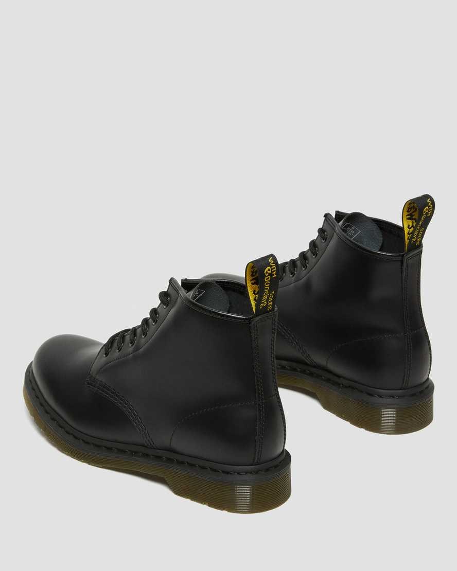 Dr Martens 101 Smooth Leder Schnürstiefel Herren Schwarz | QMX-567431