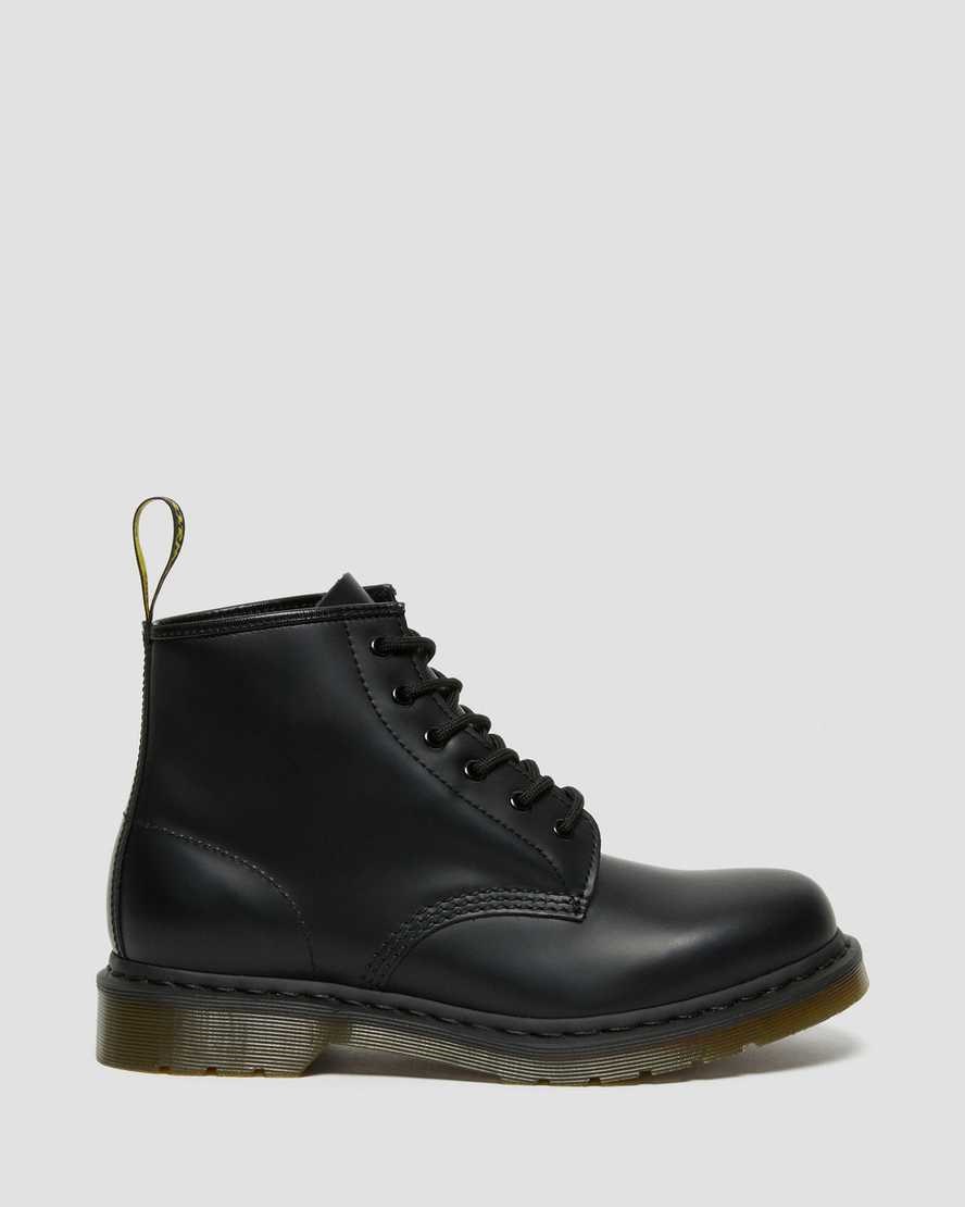 Dr Martens 101 Smooth Leder Schnürstiefel Herren Schwarz | QMX-567431