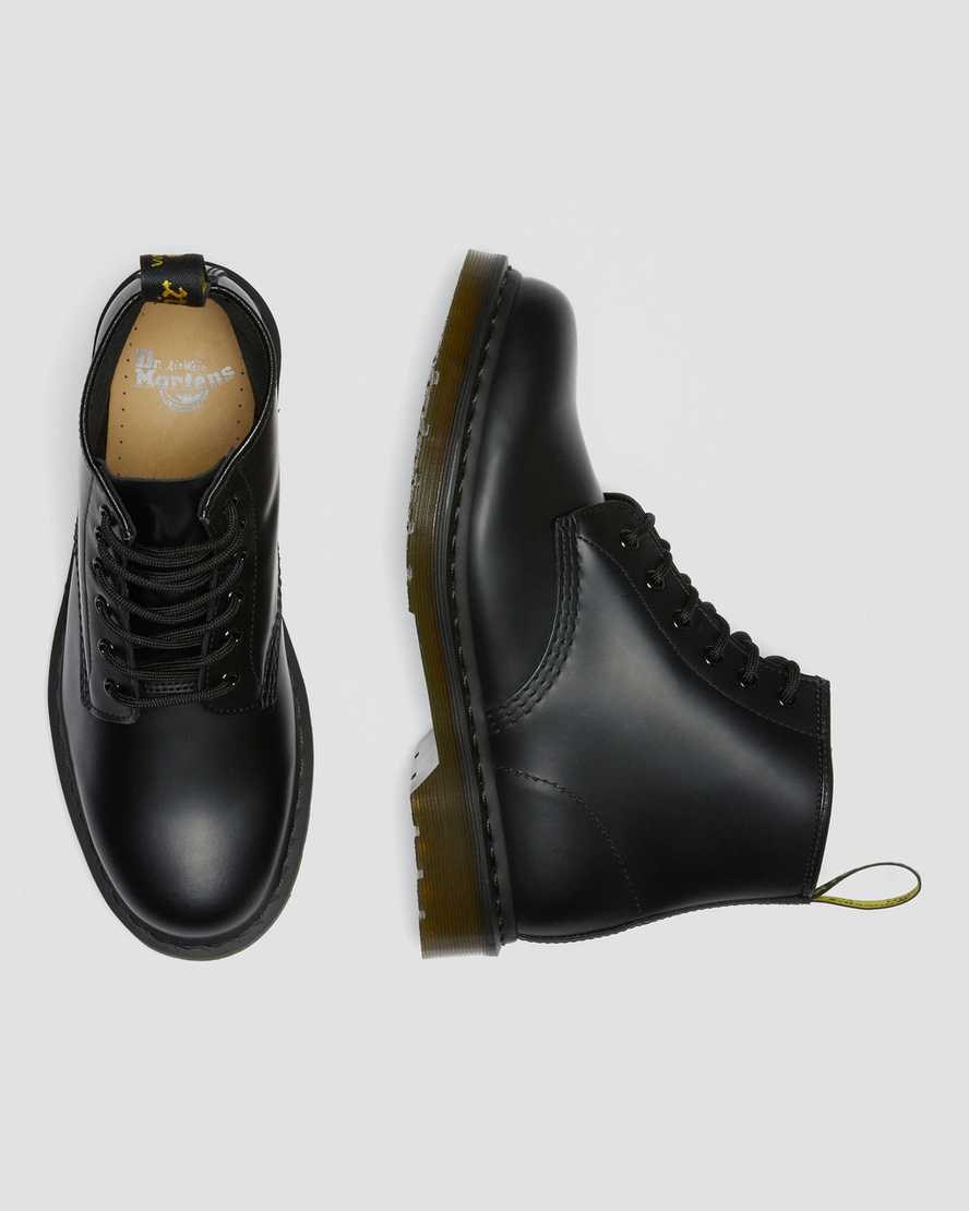 Dr Martens 101 Smooth Leder Schnürstiefel Damen Schwarz | XCZ-270849