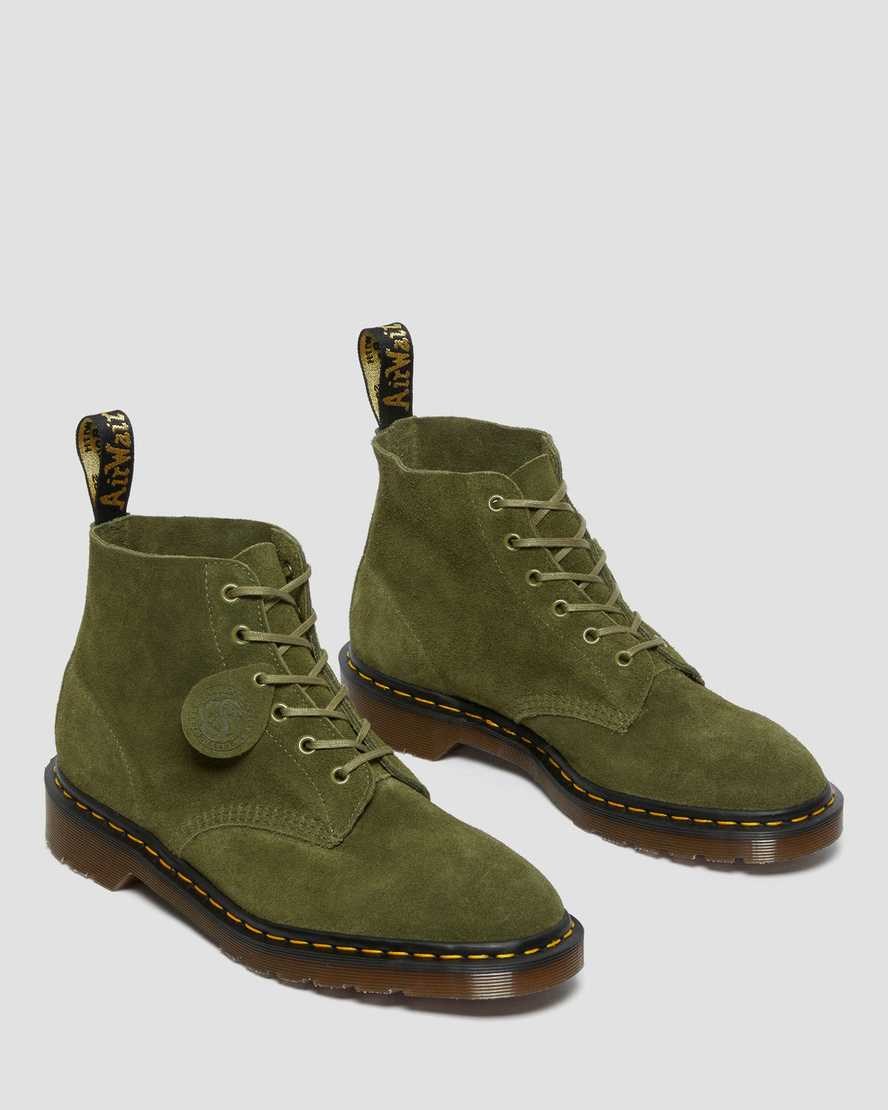 Dr Martens 101 Wildleder Schnürstiefel Damen Grün | CEW-408762