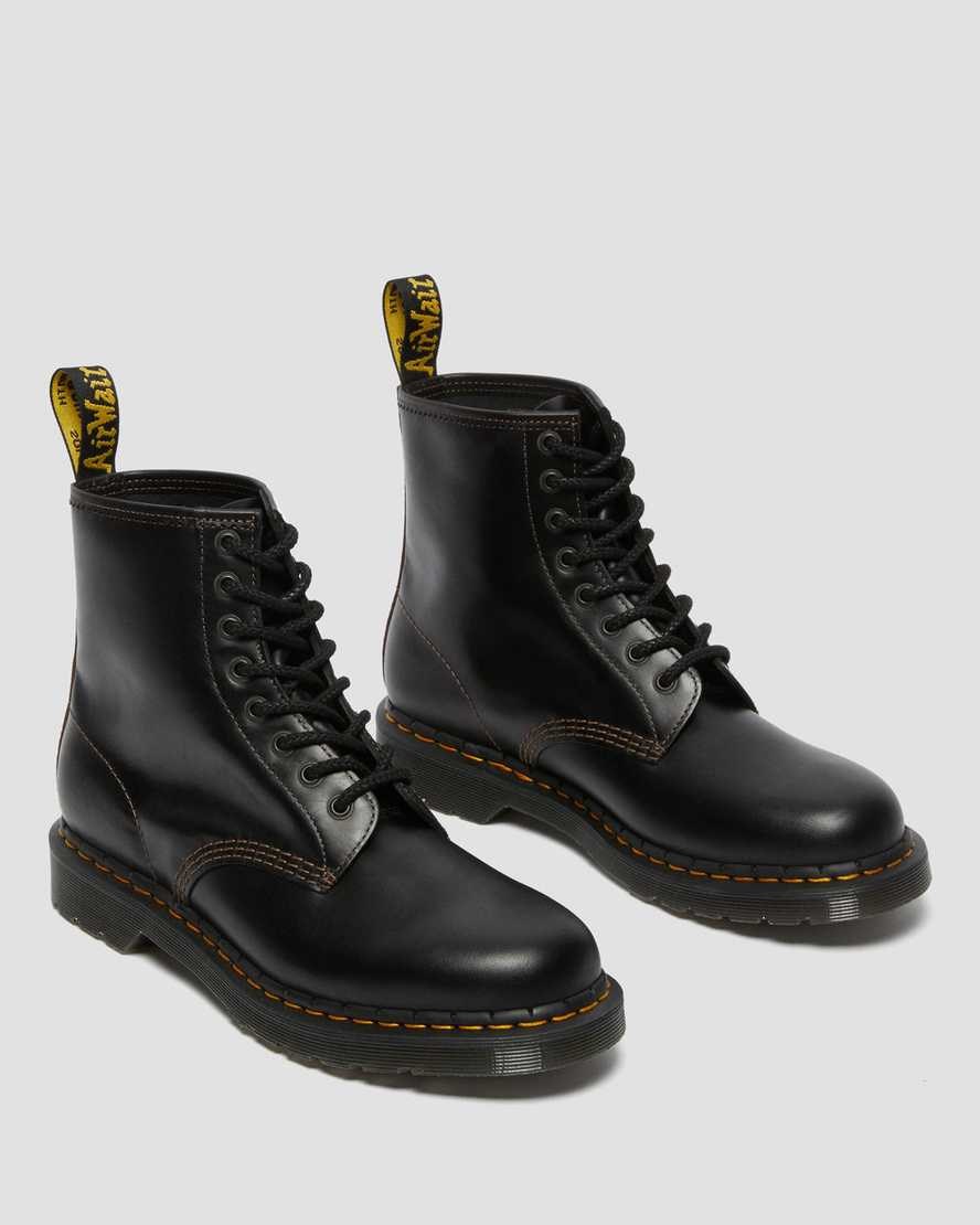 Dr Martens 1460 Abruzzo Leder Stiefeletten Herren Schwarz Braun | SQM-847690