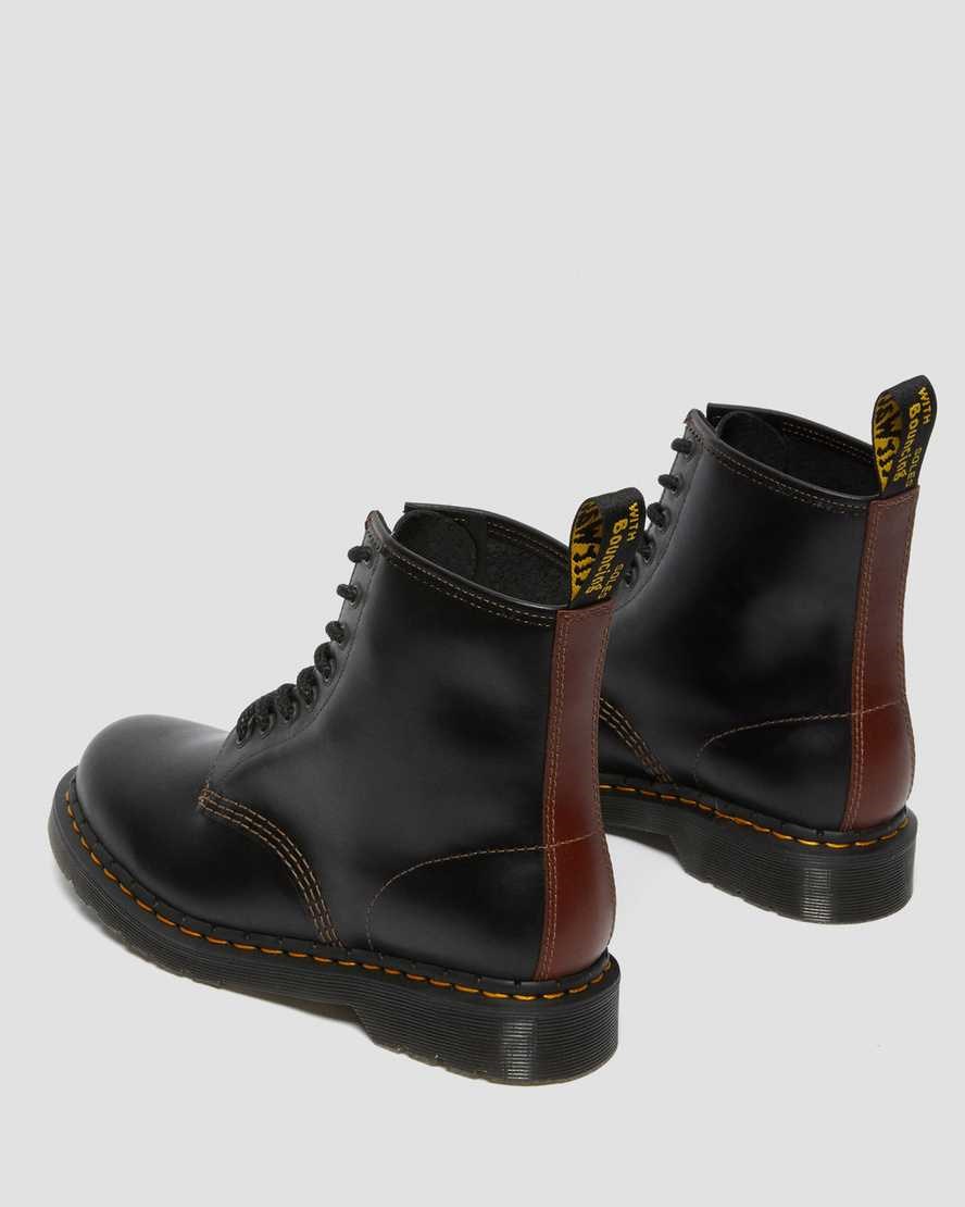 Dr Martens 1460 Abruzzo Leder Stiefeletten Herren Schwarz Braun | SQM-847690