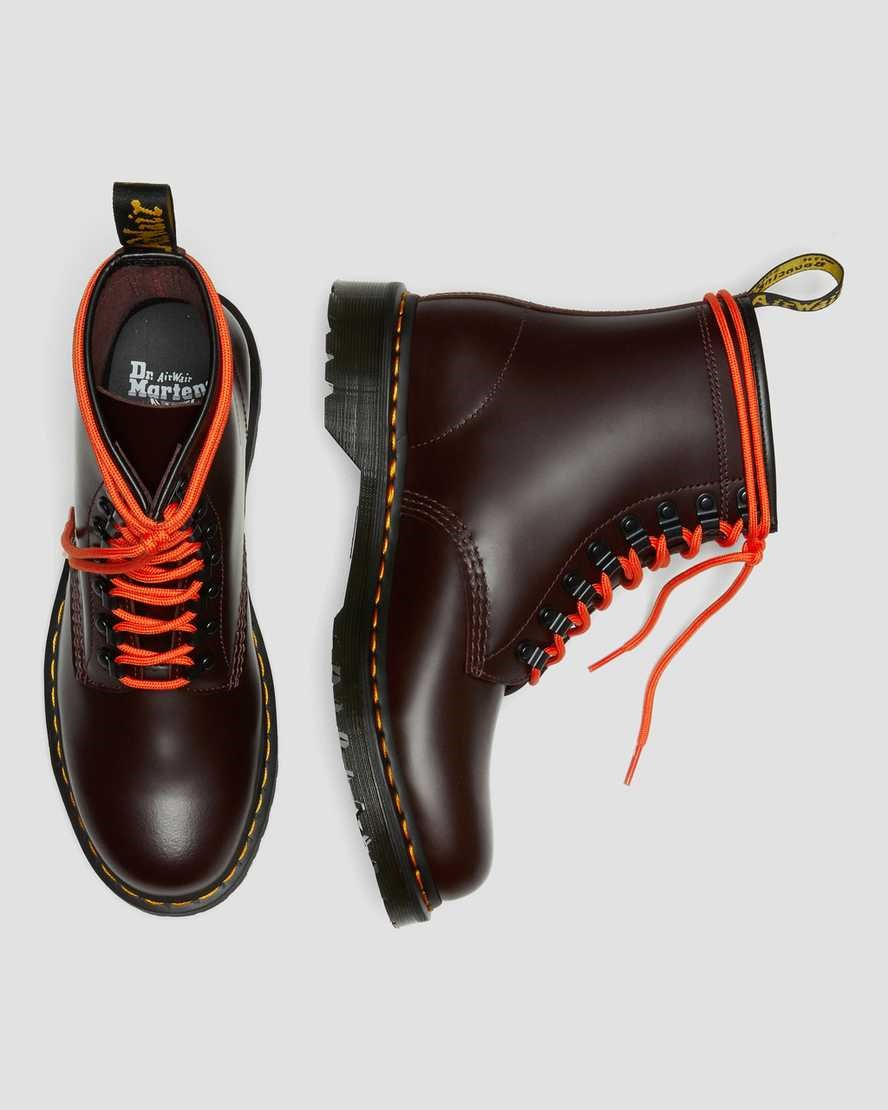 Dr Martens 1460 Ben Smooth Leder Stiefeletten Damen Rot | GAD-832651