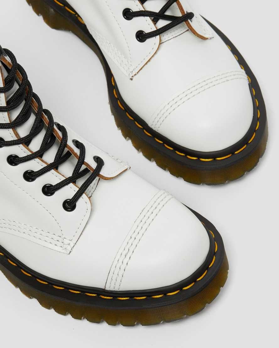 Dr Martens 1460 Bex Made in England Kappe Cap Stiefeletten Herren Weiß | GVE-958436