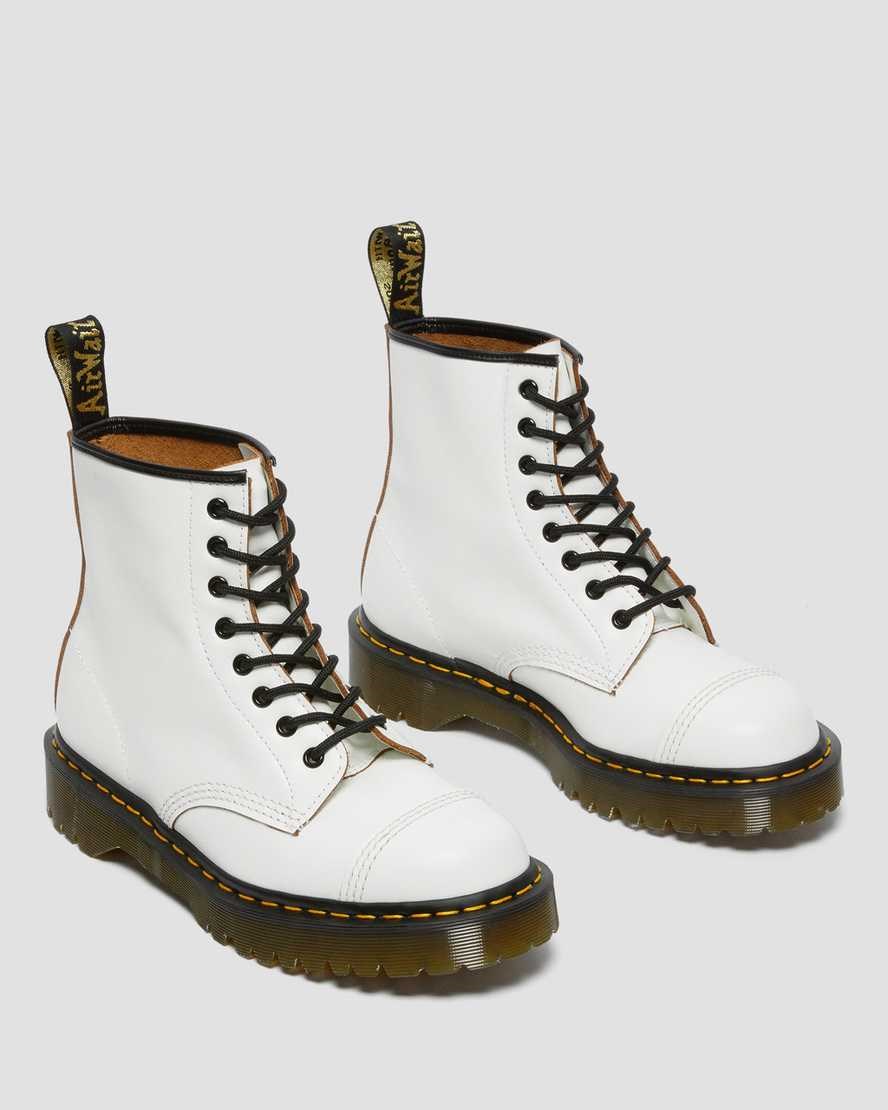 Dr Martens 1460 Bex Made in England Kappe Cap Stiefeletten Herren Weiß | GVE-958436